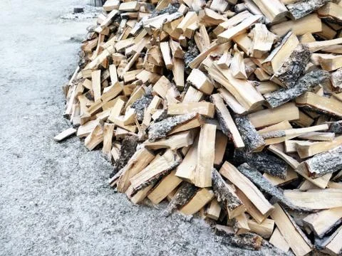 Stack Of Firewood 写真素材