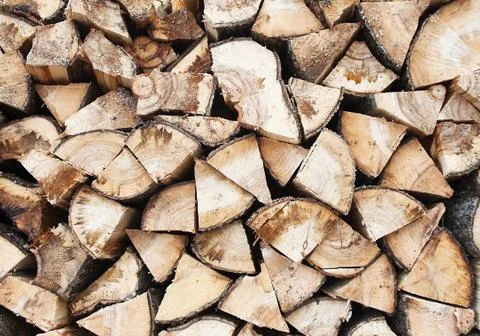 Stack of firewood Stock Photos