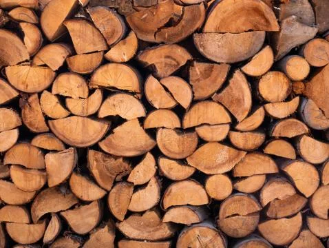 Stack of firewood Stock Photos