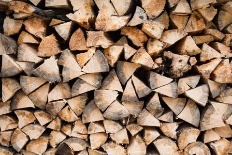 Stack of firewood Stock Photos