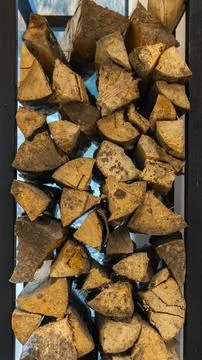 Stack of firewood Stock Photos