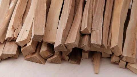 The stack of firewood is spinning. Stock Footage 198367418