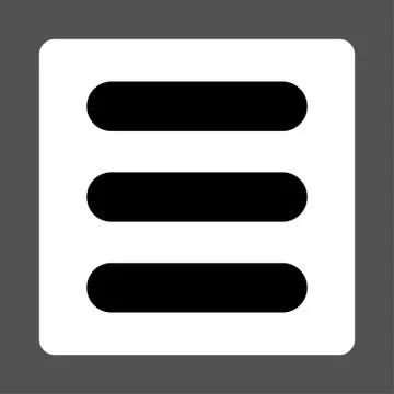 Stack flat black and white colors rounded button Illustrazione stock