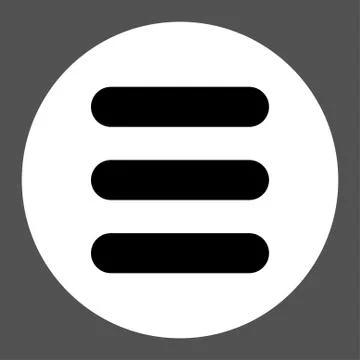 Stack flat black and white colors round button Stock Illustration