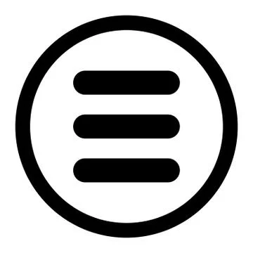 Stack flat black color rounded raster icon Illustrazione stock