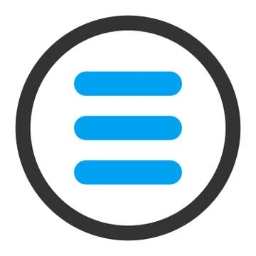 Stack flat blue and gray colors rounded vector icon Stock Illustration
