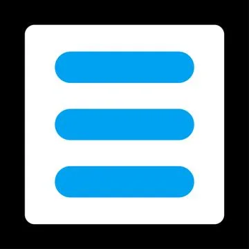 Stack flat blue and white colors rounded button Illustrazione stock