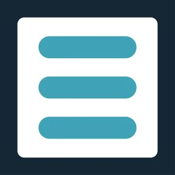 Stack flat blue and white colors rounded button Stock Illustration