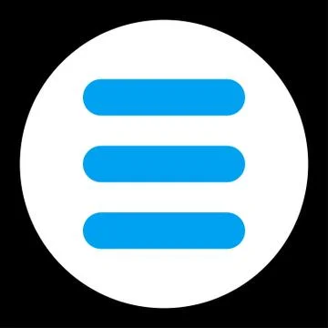 Stack flat blue and white colors round button Stock Illustration