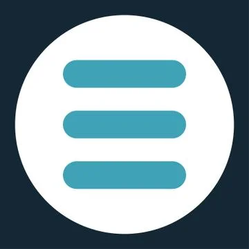 Stack flat blue and white colors round button Stock Illustration