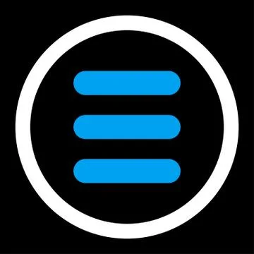 Stack flat blue and white colors rounded vector icon Stockillustratie