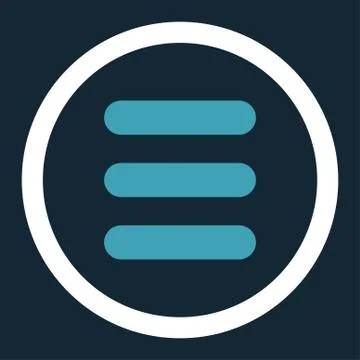 Stack flat blue and white colors rounded raster icon Stock Illustration