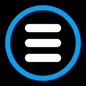 Stack flat blue and white colors rounded vector icon Stockillustratie