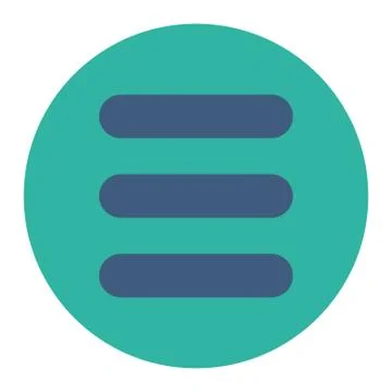 Stack flat cobalt and cyan colors round button 스톡 일러스트