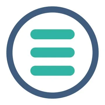 Stack flat cobalt and cyan colors rounded vector icon Illustrazione stock