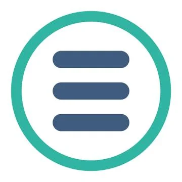 Stack flat cobalt and cyan colors rounded raster icon Illustrazione stock