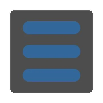 Stack flat cobalt and gray colors rounded button Illustrazione stock