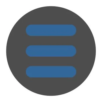 Stack flat cobalt and gray colors round button Stock Illustration