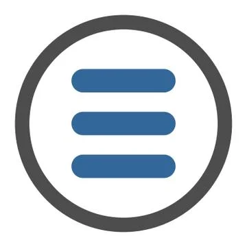 Stack flat cobalt and gray colors rounded vector icon Stock Illustration
