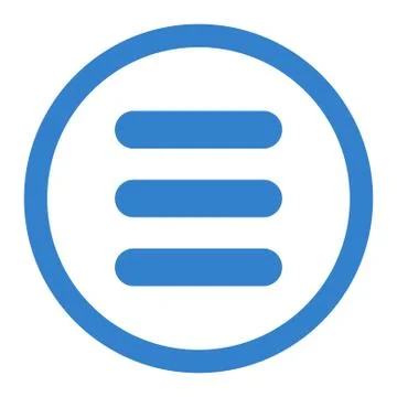 Stack flat cobalt color rounded vector icon Illustrazione stock