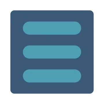 Stack flat cyan and blue colors rounded button Illustrazione stock