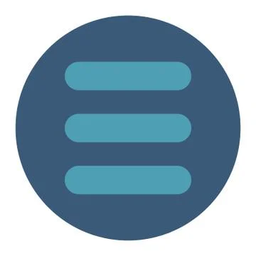 Stack flat cyan and blue colors round button Stock Illustration