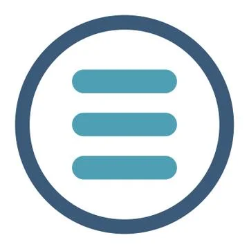 Stack flat cyan and blue colors rounded vector icon Illustrazione stock