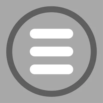 Stack flat dark gray and white colors rounded vector icon Illustrazione stock