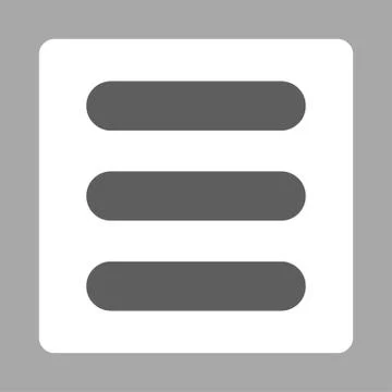 Stack flat dark gray and white colors rounded button Stock Illustration