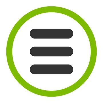 Stack flat eco green and gray colors rounded vector icon Illustrazione stock