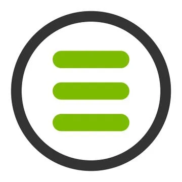Stack flat eco green and gray colors rounded raster icon Illustrazione stock