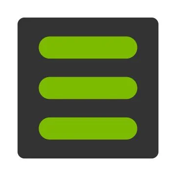 Stack flat eco green and gray colors rounded button Illustrazione stock