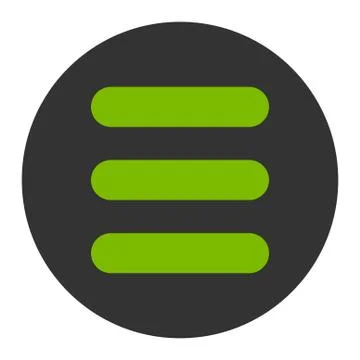 Stack flat eco green and gray colors round button Illustrazione stock