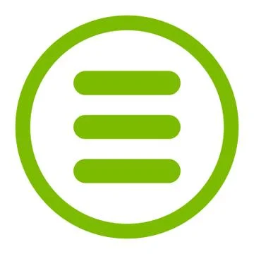 Stack flat eco green color rounded vector icon Illustrazione stock