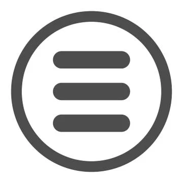 Stack flat gray color rounded vector icon Stock Illustration