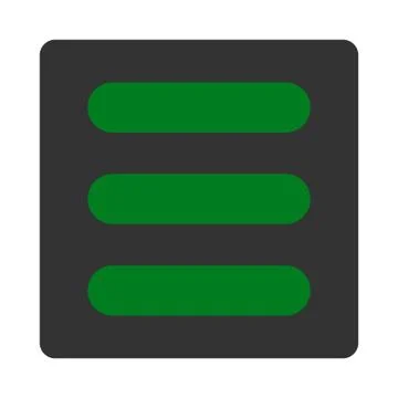 Stack flat green and gray colors rounded button Illustrazione stock