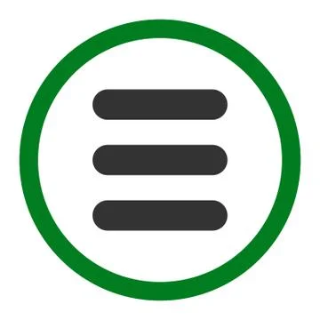 Stack flat green and gray colors rounded vector icon Illustrazione stock