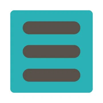 Stack flat grey and cyan colors rounded button Stock Illustration
