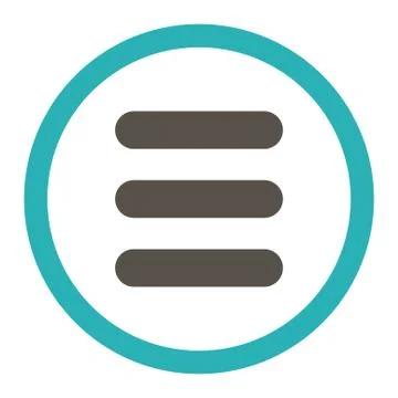 Stack flat grey and cyan colors rounded vector icon 스톡 일러스트