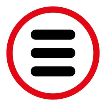 Stack flat intensive red and black colors rounded vector icon Illustrazione stock