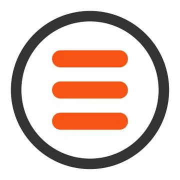 Stack flat orange and gray colors rounded raster icon Stockillustratie