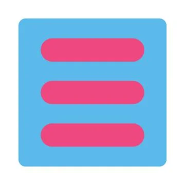Stack flat pink and blue colors rounded button Stock Illustration