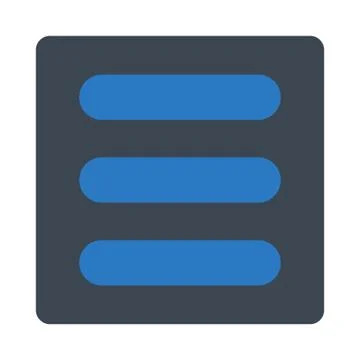 Stack flat smooth blue colors rounded button Illustrazione stock