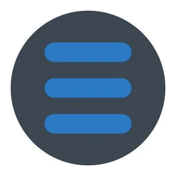 Stack flat smooth blue colors round button Illustrazione stock