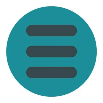 Stack flat soft blue colors round button Stock Illustration