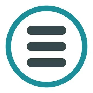 Stack flat soft blue colors rounded vector icon Illustrazione stock