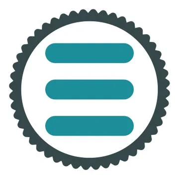 Stack flat soft blue colors round stamp icon イラスト素材