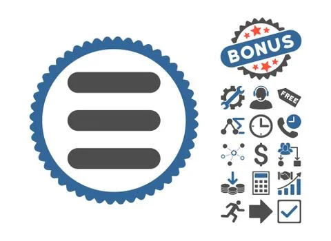 Stack Flat Vector Icon With Bonus Stock Illustration