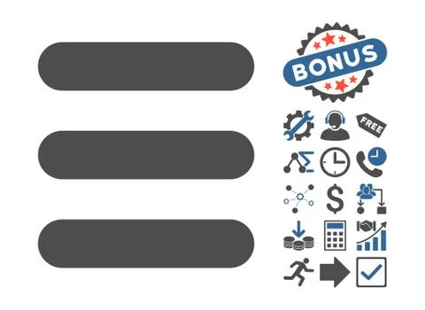 Stack Flat Vector Icon With Bonus 库存插图