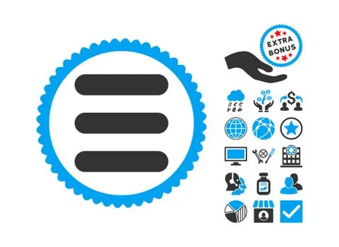 Stack Flat Vector Icon With Bonus Stock Illustration